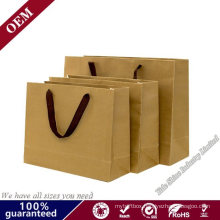 Custom Printed Your Own Logo White/ Brown/Black Kraft Gift Craft Shopping Paper Bag with Handles